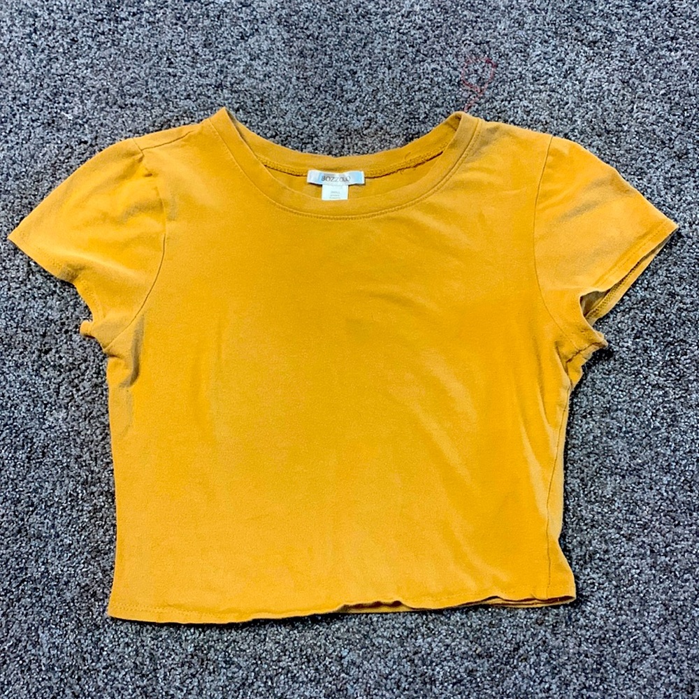 Plain Mustard Yellow Women’s CropTop Size S